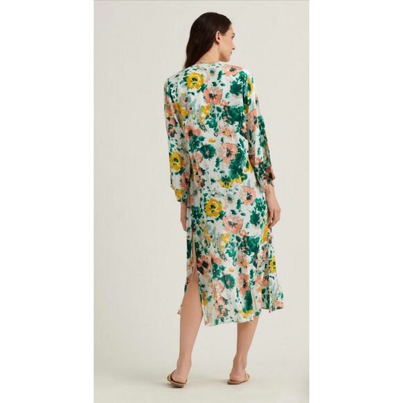 LUCKY BRAND Botanical Duster Kimono Open Front, One Size - Picture 8 of 10
